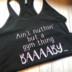 Racerback tank top. Workout!